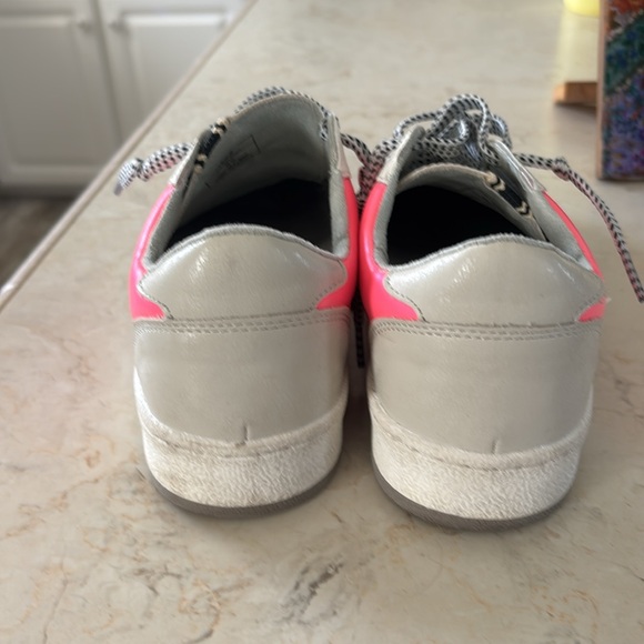 Women's Pink and White Sneakers - Picture 3 of 4